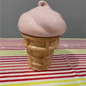 Handcrafted Ceramic Ice Cream Cone Cookie Jar
